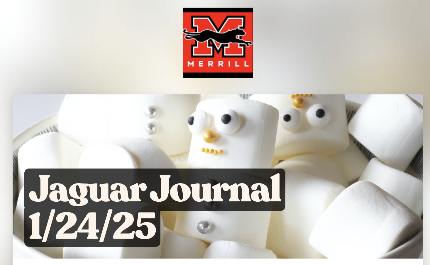 Jaguar Journal 1/24/25